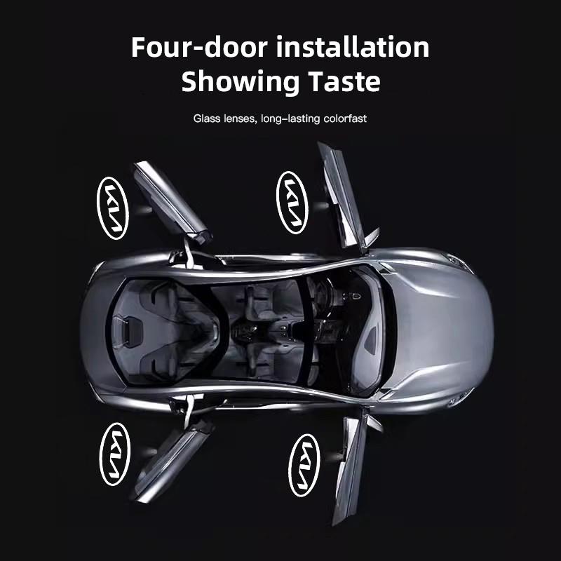 AABFU1 2Pcs LED Car Door Projector Logo High Definition Welcome Light For KIA K5 K9 Sorento Ceed Sportage Carnival Stinger Forte Niro