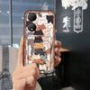 Милый модный дизайн чехол для телефона для VIVO Y100 Прочный граффити Противоударный мультяшный чехол на заднюю панель Пылезащитный Слот для карт Силиконовый