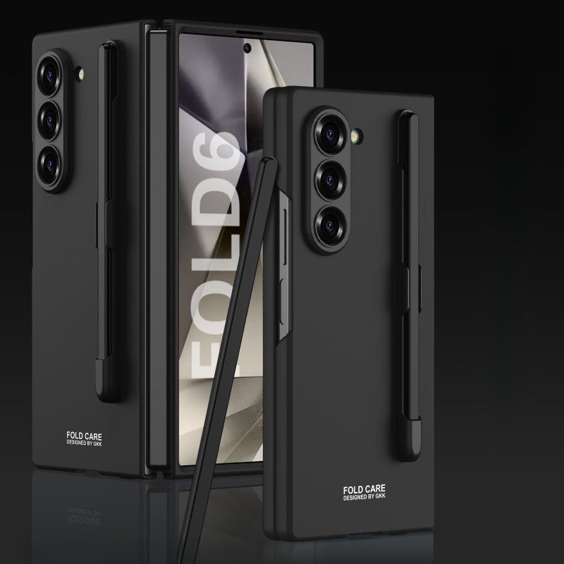 Жесткий пластиковый чехол для телефона с отделением для ручки для Samsung Galaxy Z Fold 6 Fold6 5G защитный противоударный чехол, включая ручку