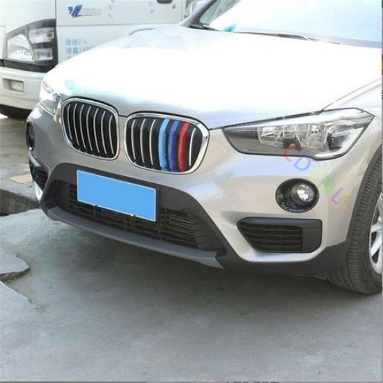 Black ABS Exterior Front Fog Light Lamp Cover Trim Fit For BMW X1 F48 2016-2021