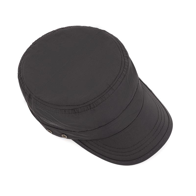 Летняя быстросохнущая плоская шляпа мужская уличная дышащая спортивная кепка сетчатая солнцезащитная шляпа