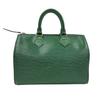 Подержанная сумка Boston Louis Vuitton Epi Speedy 25 M43014 из кожи Epi зеленого цвета, оригинал 1214