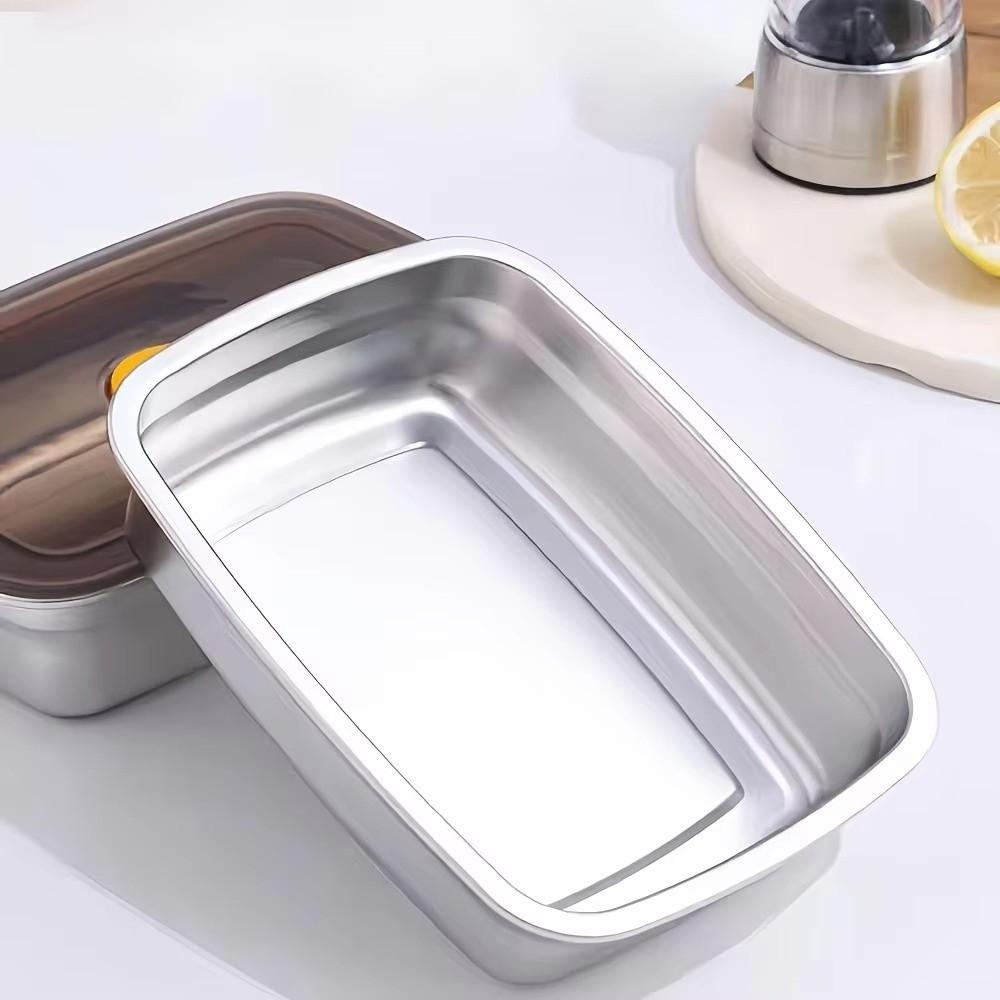 Stainless Steel Camping Lunch Box Leak-proof Refrigerator Freezer Storage Box  Kitchen Accessories