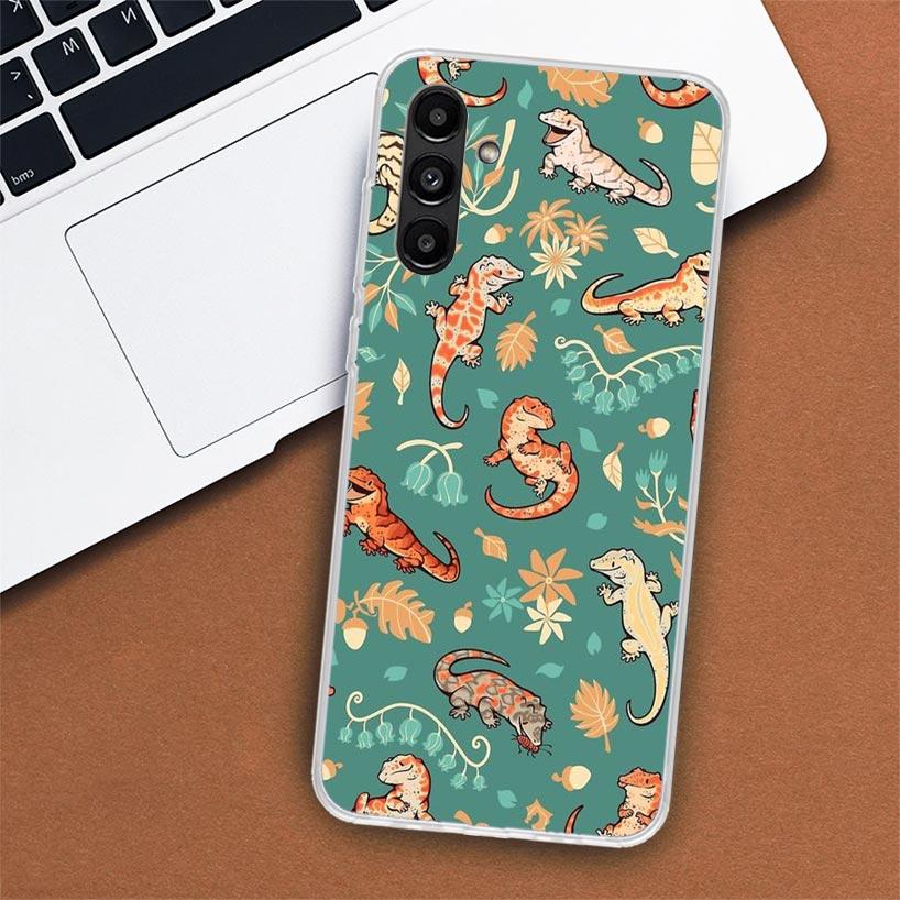 Lizards Geckos Phone Case For Samsung Galaxy A02S A12 A22 A32 A42 A52 A72 A51 A50S A71 A41 A31 A21S A70S A40 A30S A20E A10S A51