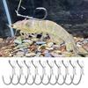 6/12/24Pcs Luminous Live Shrimp Fixing Hook Heavy Duty Metal Barbed Fishhook Freshwater Saltwater Catfish Bass Fishing Hook Fishing Accessories