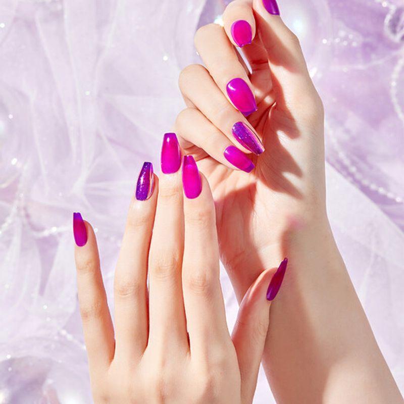 KISSNEWYORK Накладные ногти Press & Go My Muse Фиолетовое желе_KPNC11K