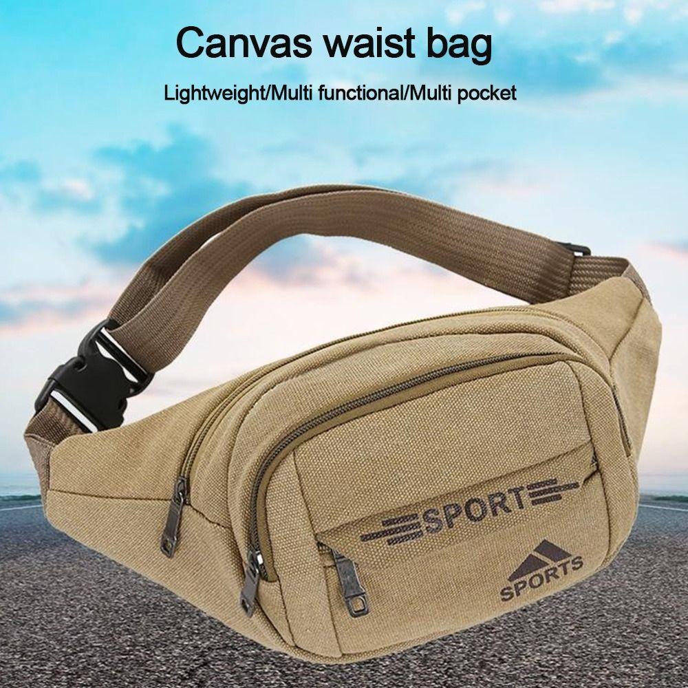 Сумки для бега Мужские сумки через плечо Холщовая поясная сумка Товары для путешествий на открытом воздухе
