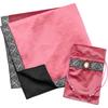 By Fortune MARDUK Tarot Cloth with Large Velvet Tarot Cards Oracle Cards Beginners 65cm X 65cm [Recommended Tellers] Anti-Slip (Pink)