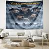 Yellowstone Print Tapestry, Backdrop, Easy Setup, Ideal for Bedroom, Office & Living Room, with Aesthetic Wall Hanging Decor.