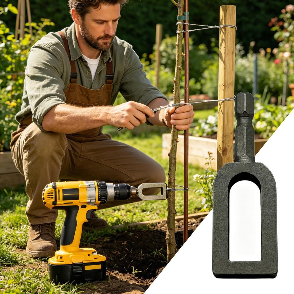 Инструмент для скручивания проволоки для забора (Duty Drill Wire Twister Tool) для 9 и 11 проволок забора, патрон для дрели, скручиватель для сетки-рабицы для электрической дрели, скручивающая втулка