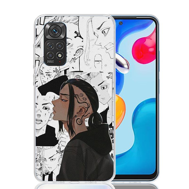 Чехол для телефона с рисунком Аниме Токио Мстители для Xiaomi Redmi Note 15 14 13 12S 12 Pro Plus 11S 11E 11 11T 10S 10 Арт Мягкий чехол с узором Красный