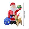 Надувной Санта-Клаус с подарочным пакетом, портативное рождественское украшение, свет для