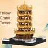 Challenging Yellow Crane Tower Micro Building Blocks - Educational Toy for Kids