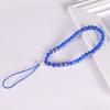 Crystal Beads Phone Short Lanyard Drop-Resistant Halter Lanyard DIY Girls' Solid Color Flat Beads