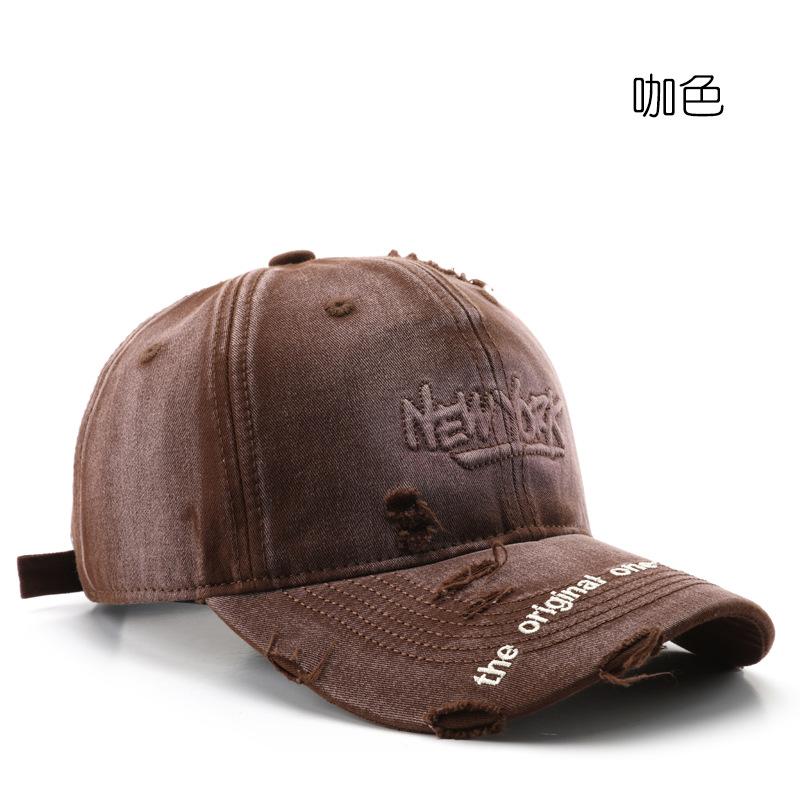 Women's hat with letter embroidery, outdoor men's baseball cap for sun protection and shade
