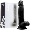 Dildo - REALROCK - 8" - Réaliste - Ventouse - Caoutchouc - Noir