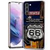 America Route 66 Phone Case for Samsung A54 A14 A24 A34 A17 A37 A57 A55 A35 A25 A15 A13 A23 A33 A53 A07 A05S A04S A03 A73 Galaxy