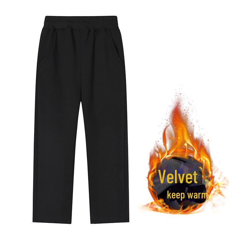 Спортивные брюки из плотного бархата для мальчиков на осень и зиму - Школьные брюки для учеников начальной школы