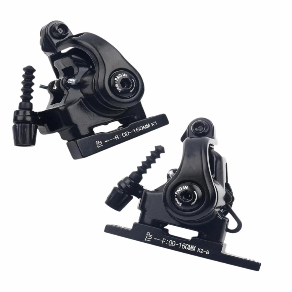 Black Road Bike Brake Caliper Aluminum Alloy Flat Mount Brake Caliper  Front Fork Installation