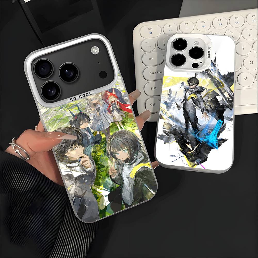 A-Arknights E-Endfield Белый Матовый Ударопрочный Чехол Чехол Для Телефона Для iPhone 17,16,15,14,13,12,11,Pro,XS,Max,Plus,Mini,SE4,E