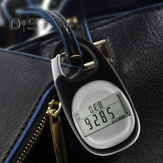 3D счетчик шагов, простой шагомер для ходьбы с карабином, точный зажим, трекер шагов для мужчин, женщин, детей, пожилых людей