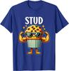 Stud Muffin Funny Muscle Food Pun Graphic Tee for Men Boys Casual Daily T-Shirt