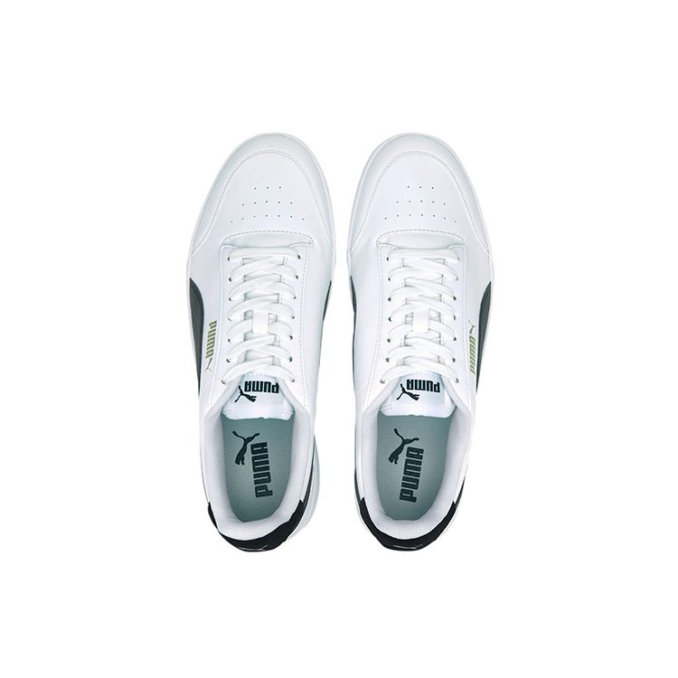 Puma Shuffle White Black Unisex Sneakers Gold 309668-03