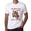 Мужская футболка с рисунком Он видит тебя, когда ты спишь - Рубашка с черепом