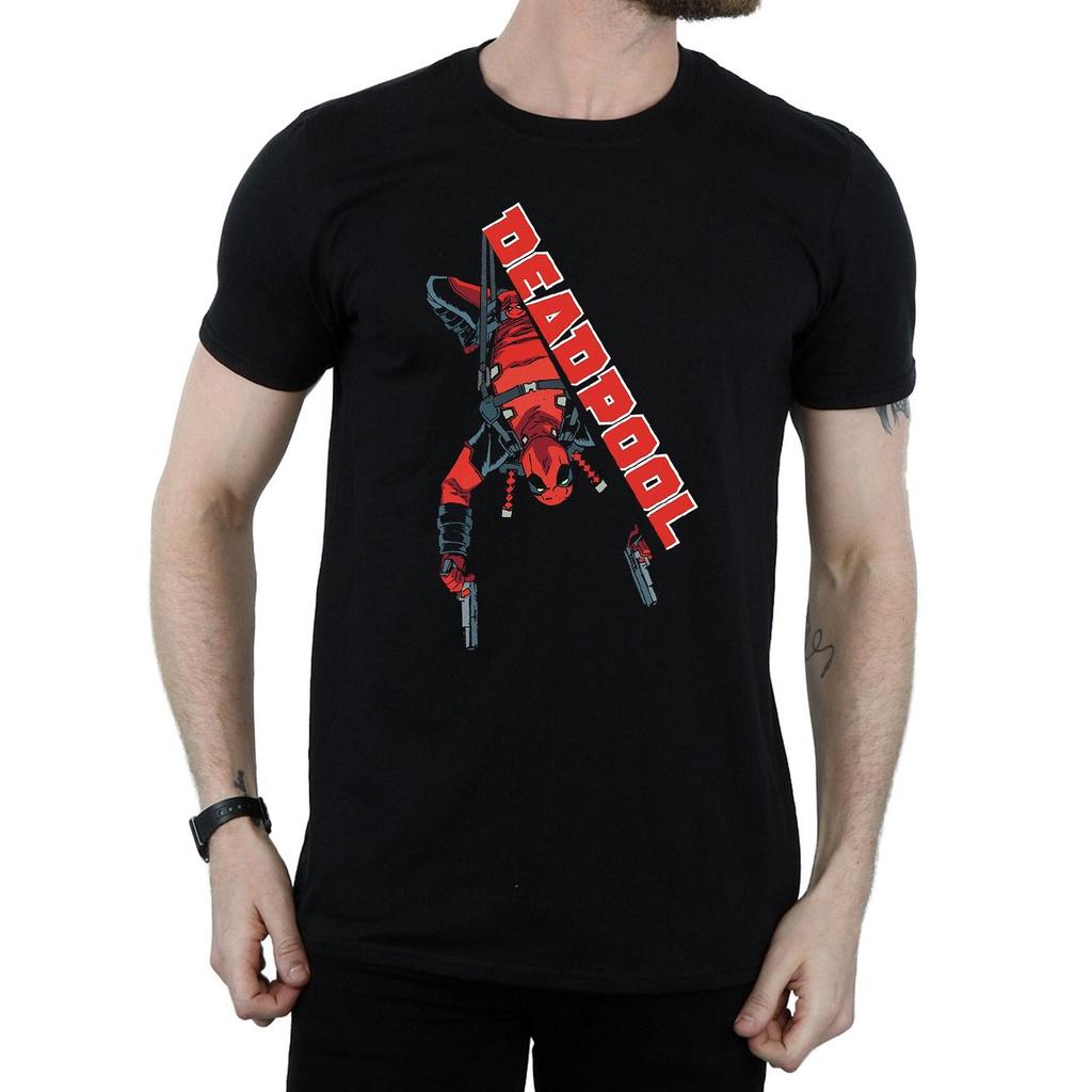 Marvel Mens Deadpool Hang Split T-Shirt