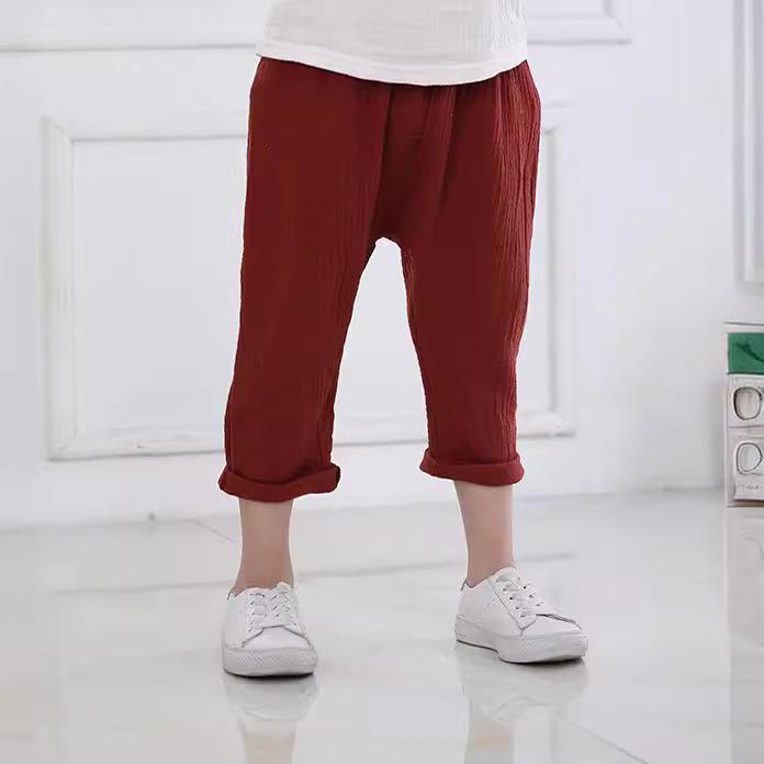 Повседневные детские брюки, эластичные полосатые штаны в рубчик, однотонная одежда для малышей, одежда для маленьких мальчиков и девочек