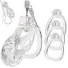 AiFox Chastity Chastity Chastity Belt for Comes with 3 Chastity Adjustable Restraint SM Penis Restraint Adult Sex Transparent Color Device, Lock, Men,