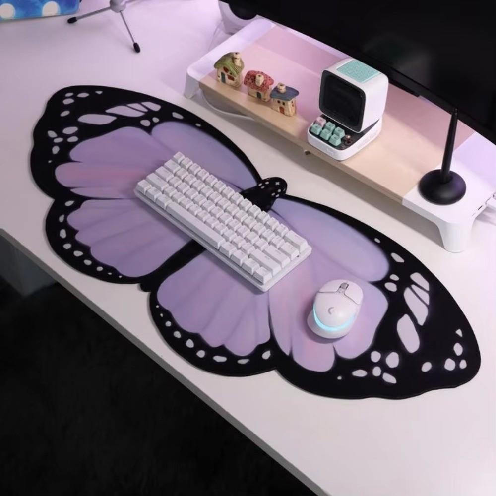 Wear-resistant Laptop Desk Mat Butterfly Shape Desk Protector Decoration Desk Pad Home