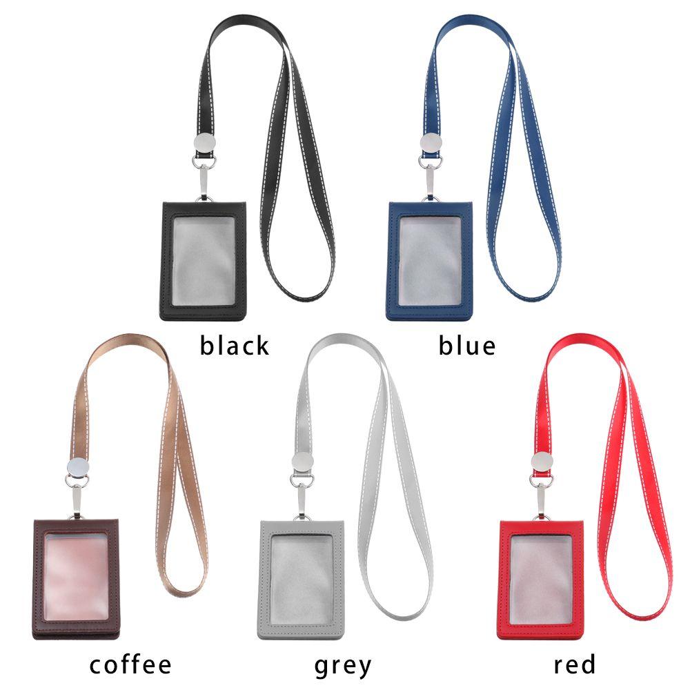 Кожаные двойные катушки для карт, зажим для ремня, держатель для бейджа, шнурок для удостоверения личности, зажим для брелока с именем