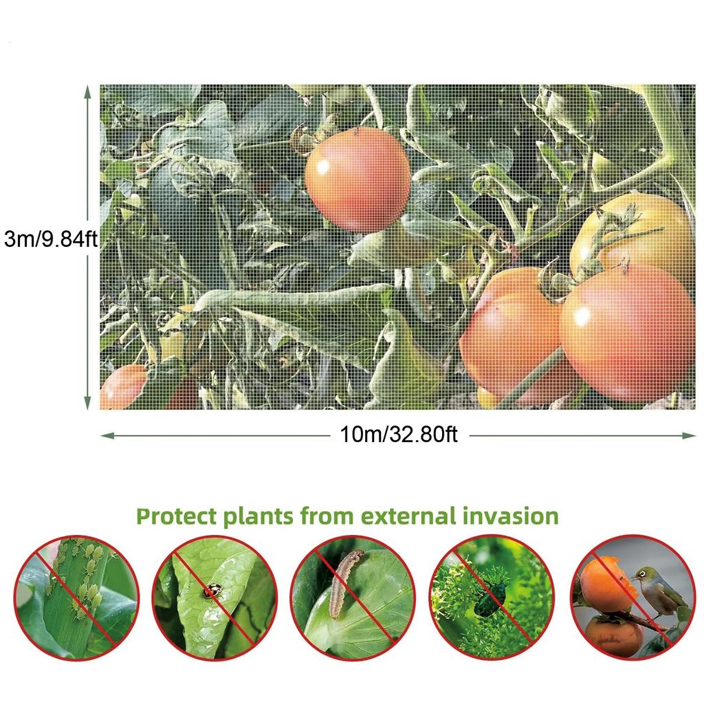 1pcs Netting 1pc garden vegetable Heavy Duty Woven Mesh Heat Resistance Bug Net for Garden Protect Vegetable Plants and Fruit
