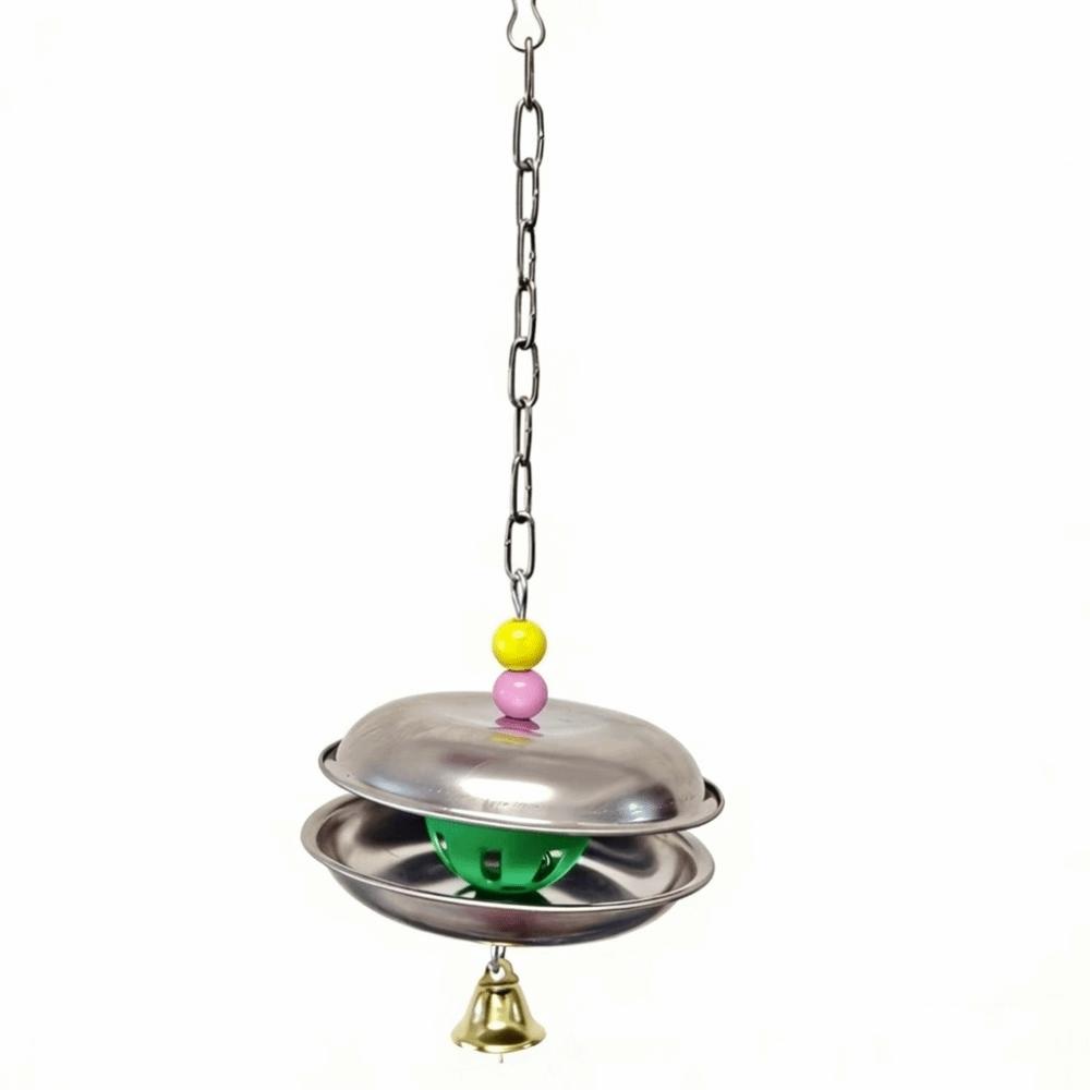 Bite Resistant Parrot Bell Pendant Colored Beads Parrots Chew Swing Bird Cage Toys  Beak Exercise