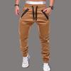 New Men's Casual Fashion Drawstring Elasticated Sweatpants Double Zip Crotch Trousers