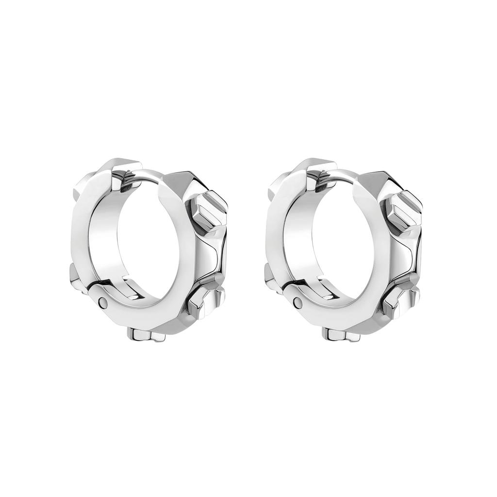 PLEIN Accessories Earrings Philipp Plein Jewelry PLEIN CUFF Plain Cuff PJ1EA21EU PLEIN CUFF Stainless Steel Earrings Silver Stainless Steel [PHILIPP