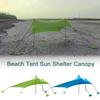 Пляжная палатка, навес от солнца, с якорями для мешков с песком, палатка с козырьком от солнца для пляжа