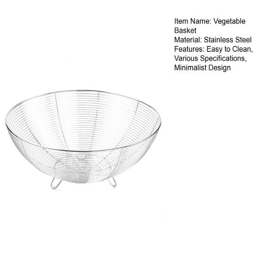 Корзина для овощей из нержавеющей стали, современная проволочная фруктовая чаша для кухонного стола, металлические корзины