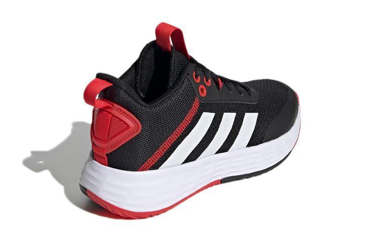 adidas OwnTheGame 2.0 K Нескользящие и дышащие низкие баскетбольные кроссовки для выступлений Черно-белые Детские H01555