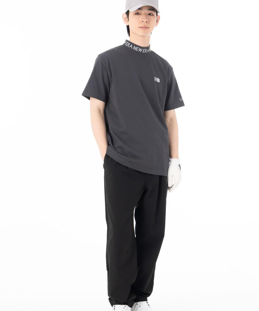 NEW ERA Performance Tee Mid Neck Golf Box Logo Graphite 14707359 S/S