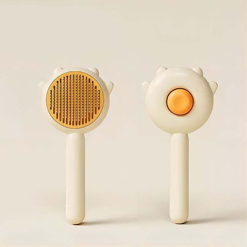 Three Colors Pet Comb One-Key Hair Removal Cleaning Brush Magic Massage Grooming The Cat Hair Brush Is Easy To Carry And Clean