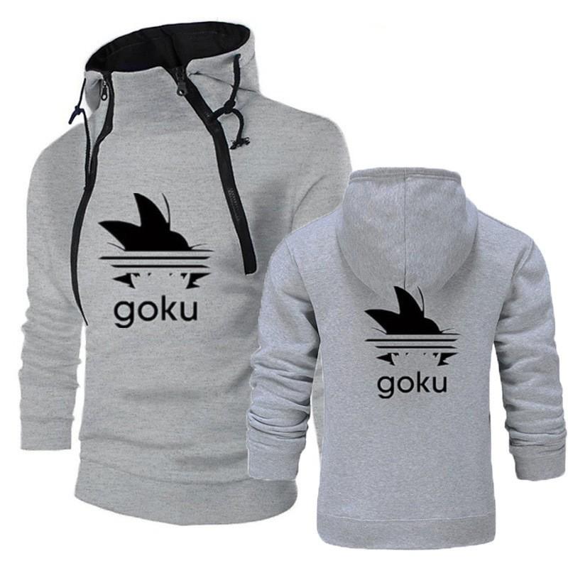 Mens Hooded Zipper Front Graphic Sweatshirt Casual Long Sleeve Pullover Teens Adults