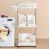 Laundry Basket Trolley Plastic Clothes Basket Widening Raising Multi-layer Layered Design Large Capacity Dirty Clothes Basket