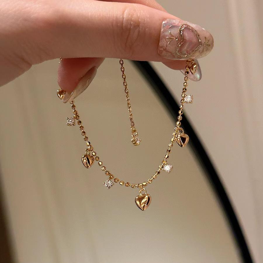 Super Vitality Love Pendant, Tassel Single Diamond Necklace For Women, Light Luxury And High-End Sense Exquisite Niche Pull Bracelet