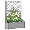 VidaXL Planter with Trellis 100x43x142 Cm PP Stone Grey