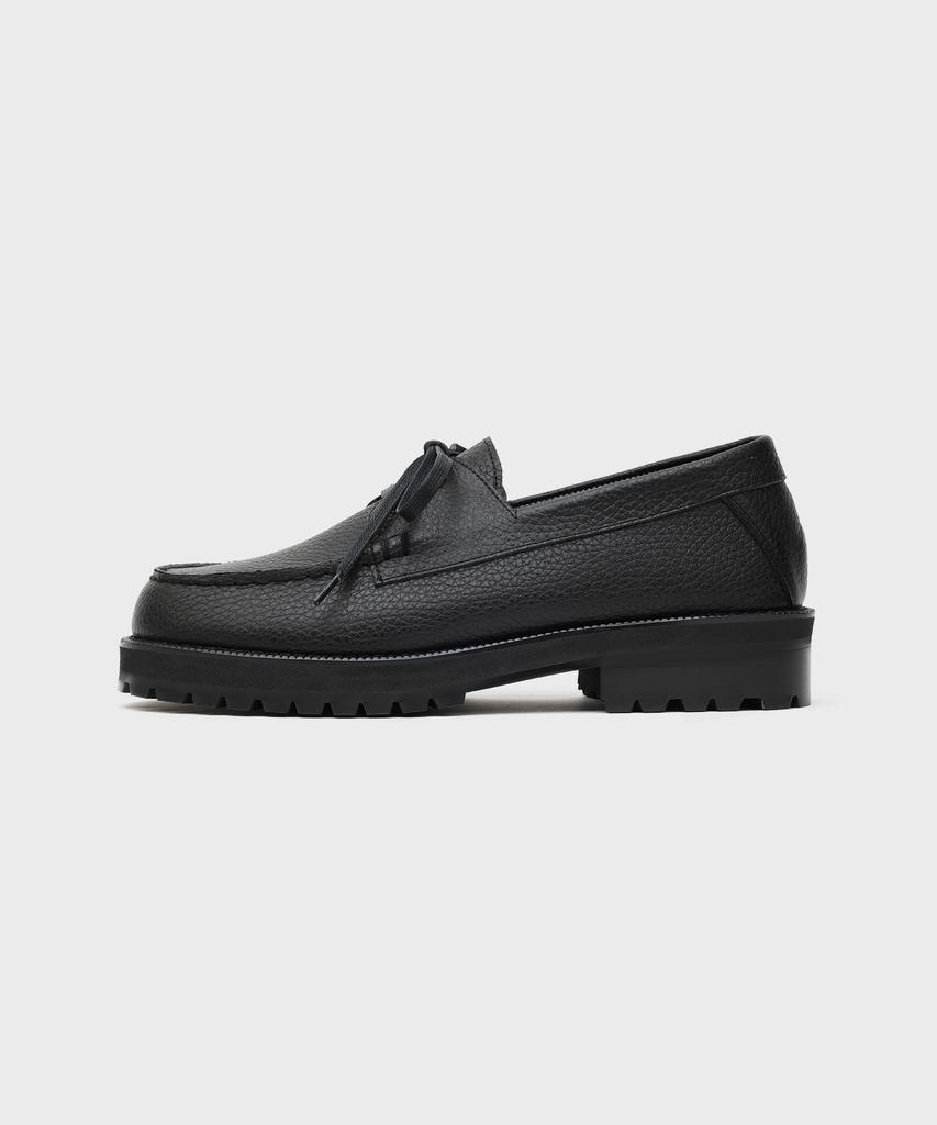 Firenze Atelier [Vibram] Стандартная Повседневная Подошва Лоферы 5099 [Черный Embossing]