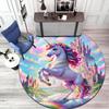 Rainbow Unicorn Fantasy Sky Round Rug Home Soft Decorative Anti Slip Yoga Table And Chair Mat Carpet Outdoor Floor Mat Carpet S4