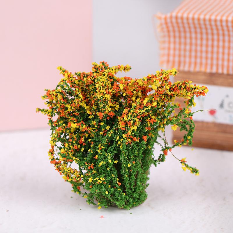 1 шт. кукольный домик своими руками украшение 1/12 кукольный домик миниатюрный разноцветный цветок куст зеленое растение цветок модель игрушка