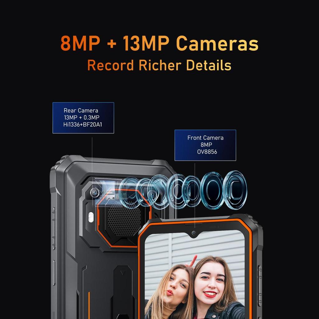 Восстановленный смартфон Blackview BV6200 Pro 4 ГБ ОЗУ 128 ГБ ПЗУ Android 14 Защищенный телефон